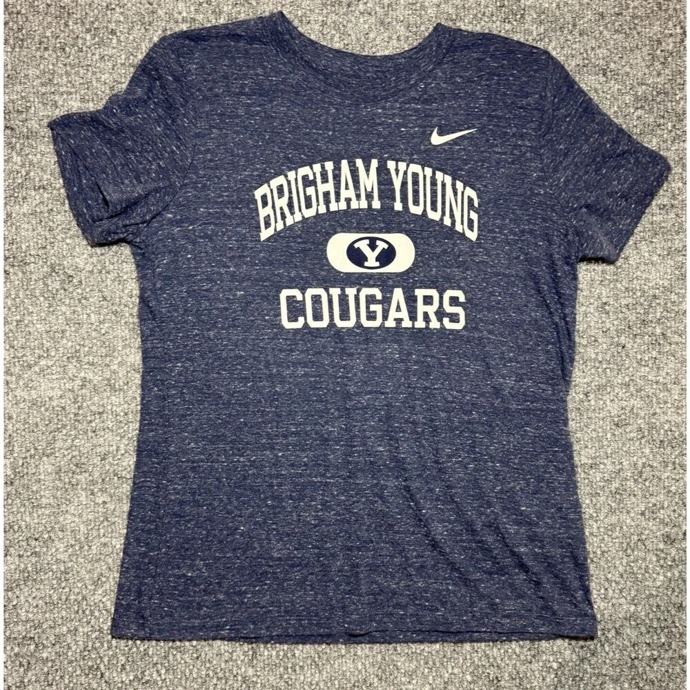 Nike Brigham Young University BYU T-Shirt Blue Women’s Size Large New With Tags